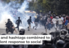 Riot police fire tear gas into crowds of demonstrators in Kathmandu on Sept. 8, 2025. Prabin Ranabhat/AFP via Getty Images